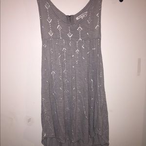 Grey American eagle tank w/ silver arrow print